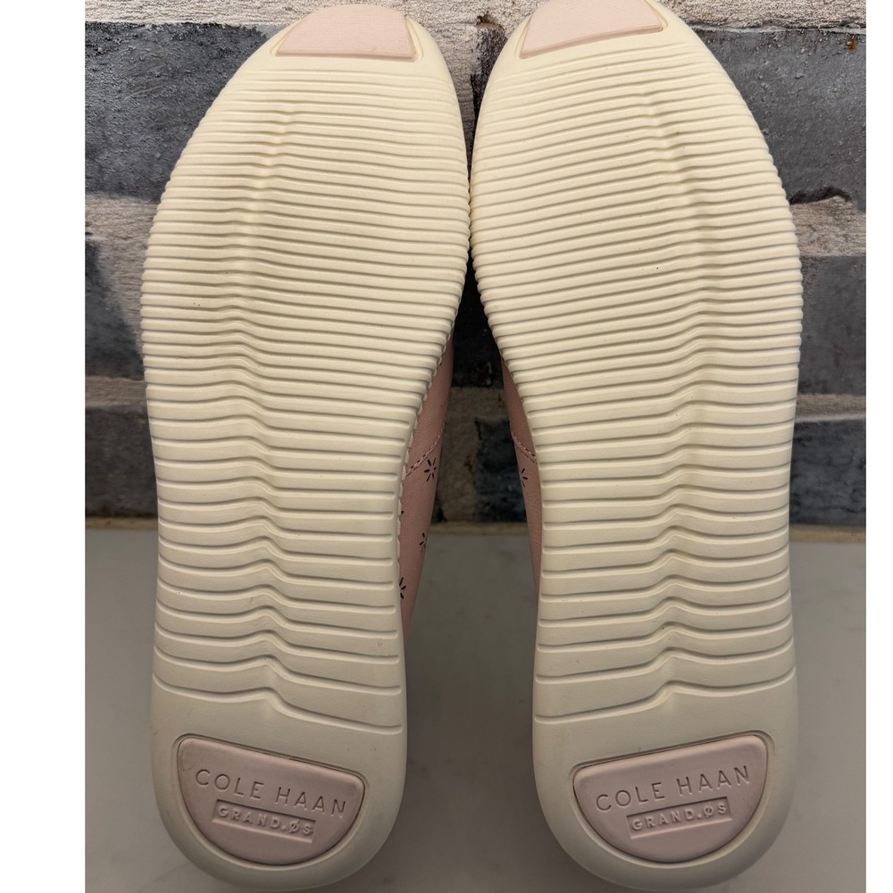Cole Haan StudioGrand Pink Laser Cut Perforated Slip On Sneakers W10395B 9.5B - Picture 7 of 8